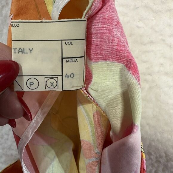 Averado Bessi Pucci Crop Floral Geometric Pants Sz 6 (Fits 28x25) - Picture 4 of 7